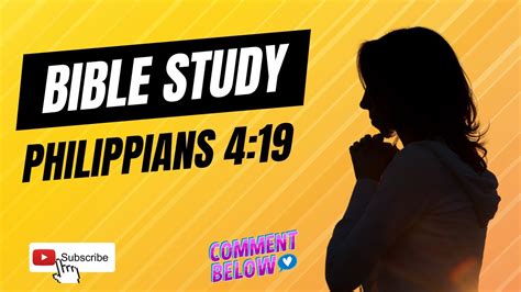 philippians 4 19 bible study.